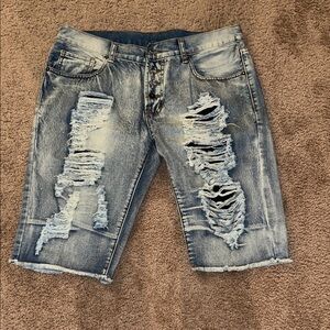 Distressed Denim Men Shorts